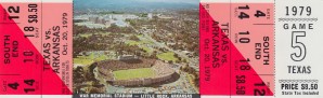 1979 Arkansas vs. Texas Football Ticket Canvas